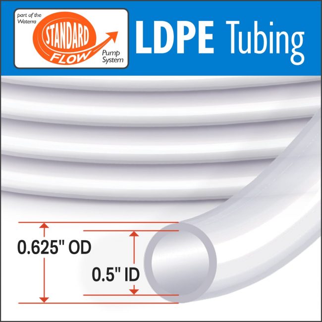 Waterra Pumps Low Density Polyethylene Standard Flow Tubing for Groundwater Sampling