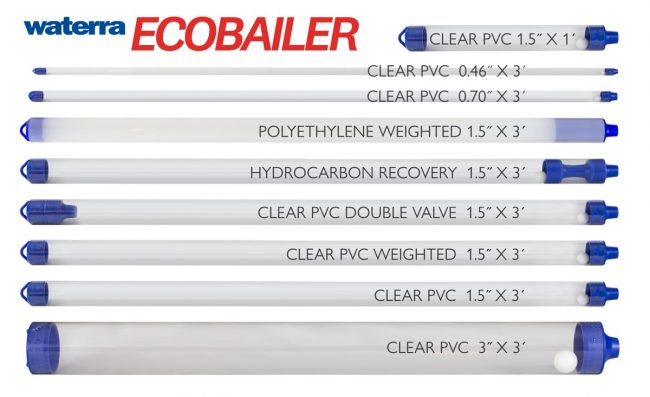 Eco Bailer groundwater sampling carried by Waterra